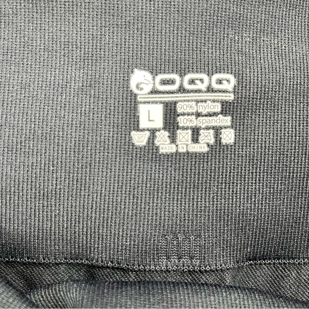 OQQ Black Straight Leg Leggings – Size L - Picture 7 of 8